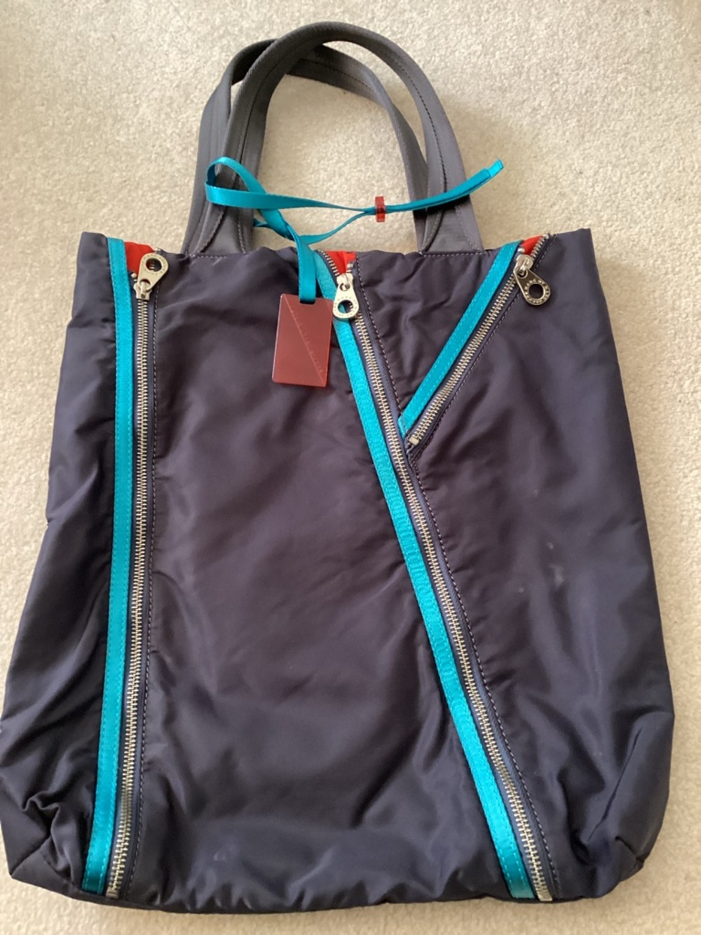 Marc Jacobs Zipper Funky Unique Large Tote Bag